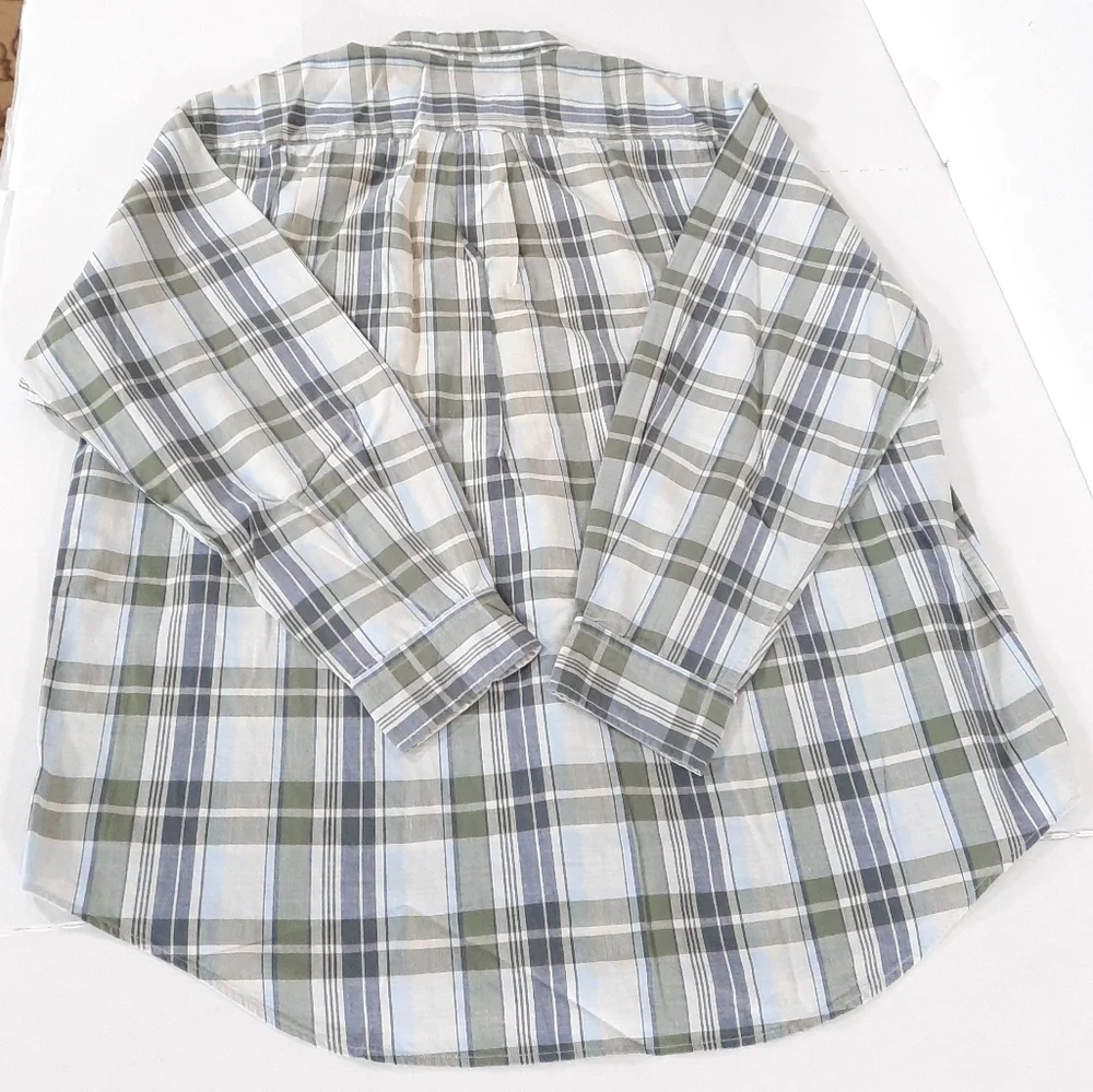 Vintage Nautica Long Sleeve Plaid Print Shirt Runs Big - Picture 6 of 7